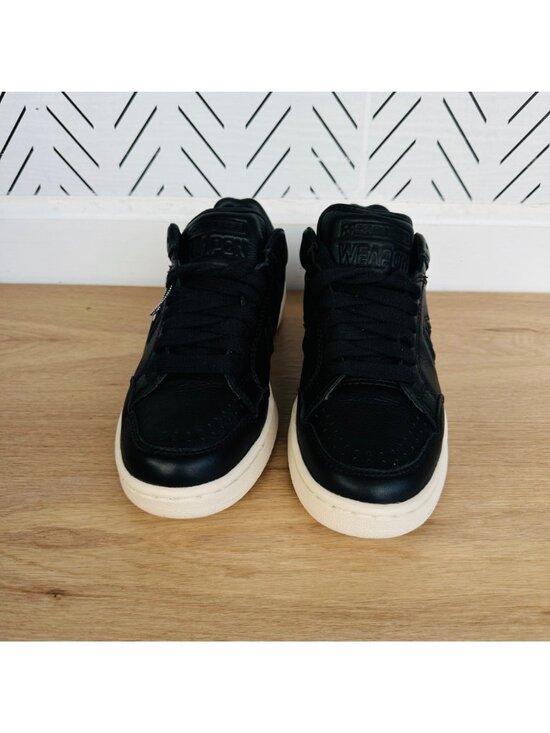 ❤️CONVERSE WEAPON MONO OX Sz 5.5 Men Shoes LEATHER Black Casual Sneakers A12485C main image 7